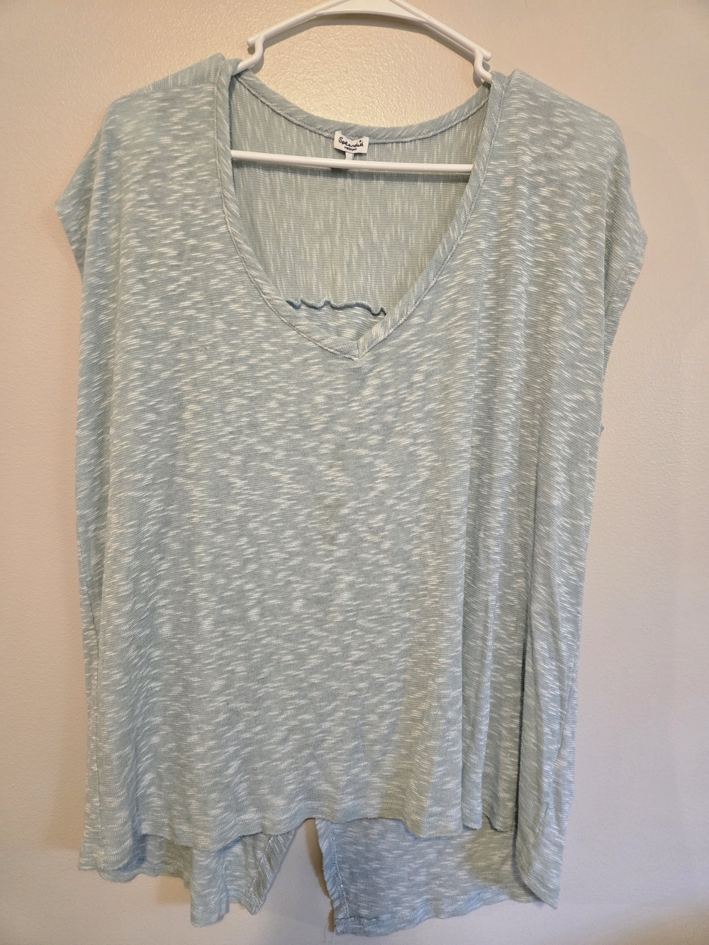 Splendid Light Mint Heather V-Neck Tunic Top